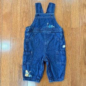 Disney Baby Classic Winnie The Pooh Denim Overalls Boys Girls 3-6 months mos